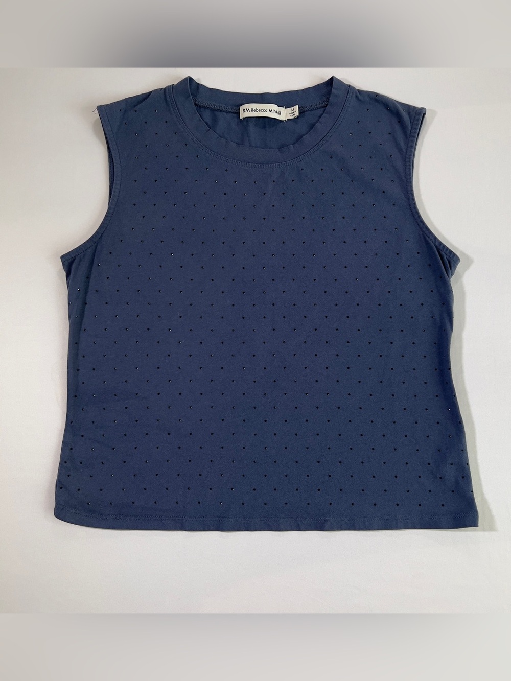 Rebecca Minkoff Navy Blue Sleeveless Stuffed Tank Top
